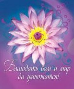 Благодать Вам и мир да умножатся!