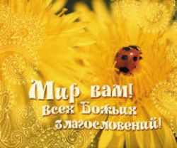 Мир Вам! Всех Божьих благословений!