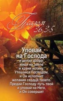Уповай на Господа и делай добро...
